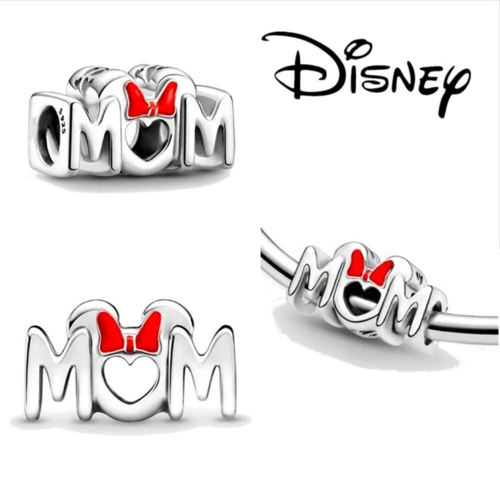 NWOT Minnie Mouse Bow & Mom Disney x Pandora FIT Silver Charm
